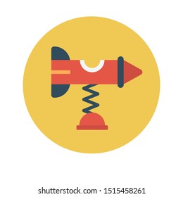 spring toy glyph flat vector icon