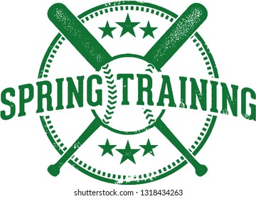 Spring Training Baseball Retro Sign