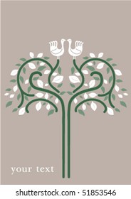 Spring tree and birds