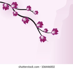 Spring tree blossom china style vector