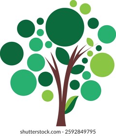 Spring tree design art illustration