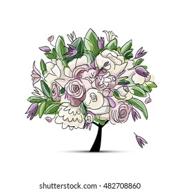 Spring tree floral for your design