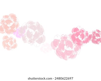 Spring tree flower parts. Pastel pink blossom petals floral design.