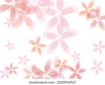 Spring tree flower parts. Spring petals pink flowers.