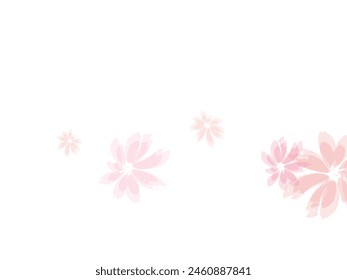 Spring tree flower parts. Soft peach or chinese cherry blossom petals.