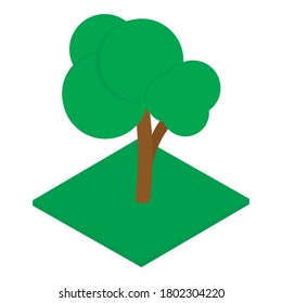 Spring tree icon. Isometric illustration of spring tree vector icon for web