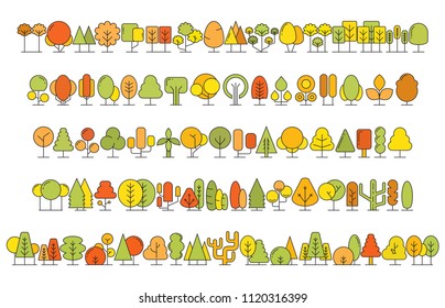 spring tree, plant, forest icons