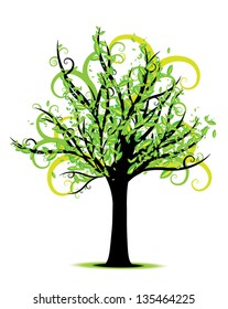 Spring tree vector