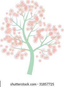 spring tree vector illustration