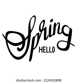 Spring. Trendy script lettering design