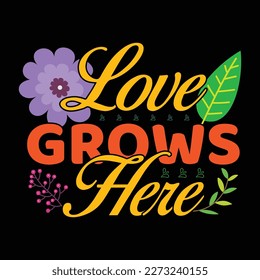 Spring t-shirt design vector template