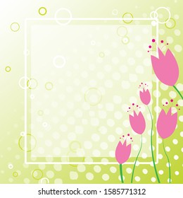 Spring Tulip Background illustration design