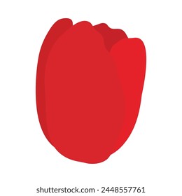 Spring tulip bud element. Ideal for making colorful summer and spring designs. Vector illustration.