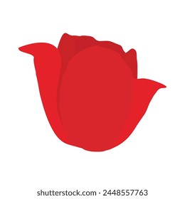Spring tulip bud element. Ideal for making colorful summer and spring designs. Vector illustration.