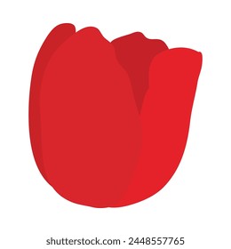 Spring tulip bud element. Ideal for making colorful summer and spring designs. Vector illustration.