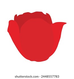 Spring tulip bud element. Ideal for making colorful summer and spring designs. Vector illustration.