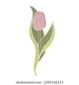 Frühlingstuppenblume. Vektorgrafiken.