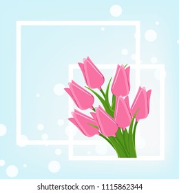 Spring with tulip flower. Vector illustration EPS10