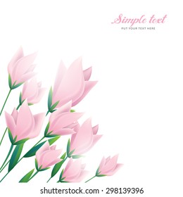 spring tulip flowers as a holiday postcard design vector