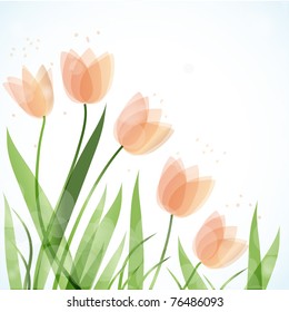 Spring tulips, floral background