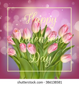 Spring tulips grouped for easy editing. EPS 10 vector file included