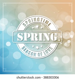 Spring Typographic Design.
Retro and Vintage Frames Style Templates. Vector illustration. 
Spring Logo for Greeting Cards and Sale Badges. 