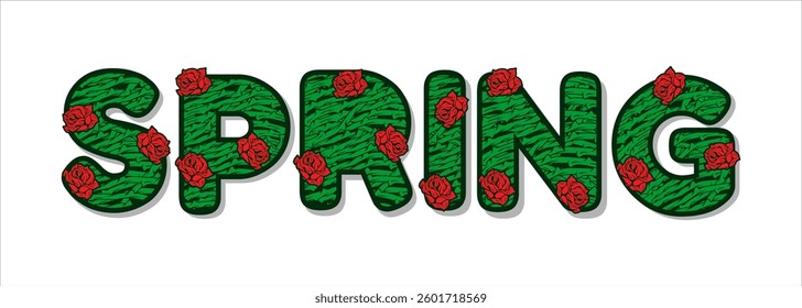 SPRING typography art design illustration