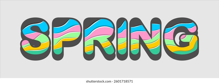 SPRING typography art design illustration