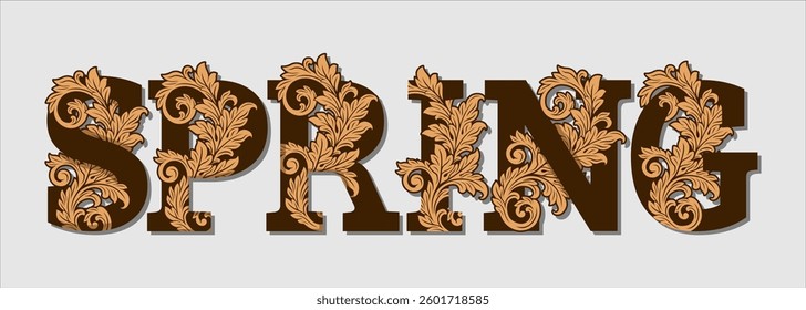 SPRING typography art design illustration