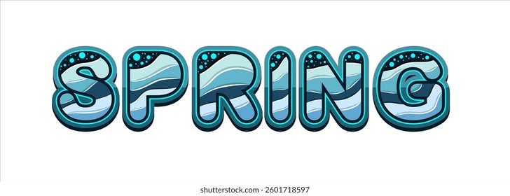 SPRING typography art design illustration
