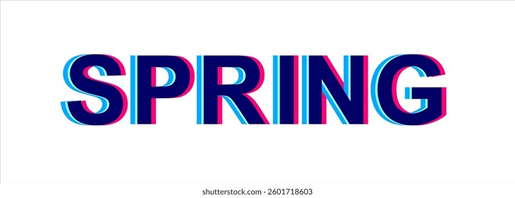 SPRING typography art design illustration