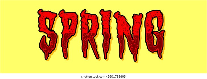 SPRING typography art design illustration