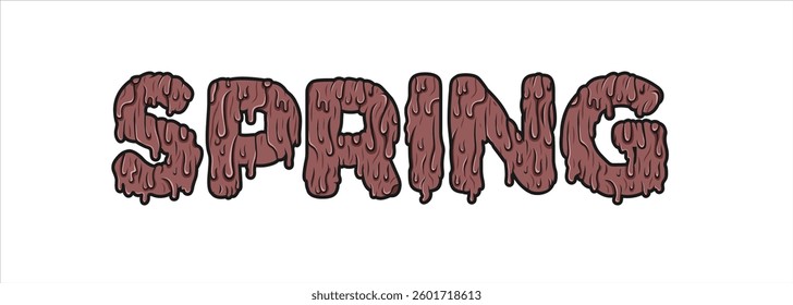 SPRING typography art design illustration