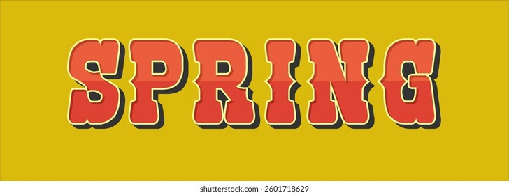 SPRING typography art design illustration