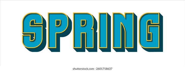 SPRING typography art design illustration