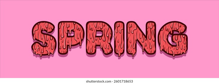 SPRING typography art design illustration