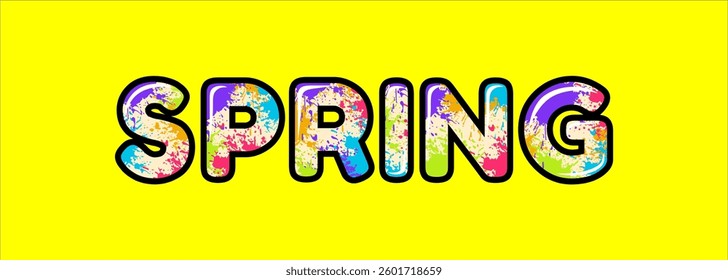 SPRING typography art design illustration