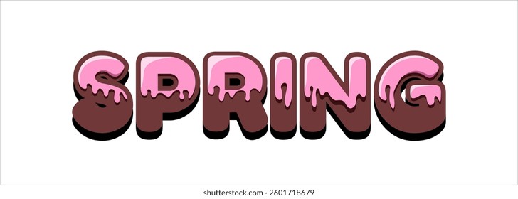 SPRING typography art design illustration