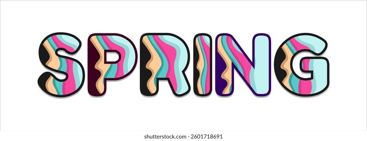 SPRING typography art design illustration