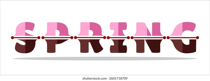 SPRING typography art design illustration