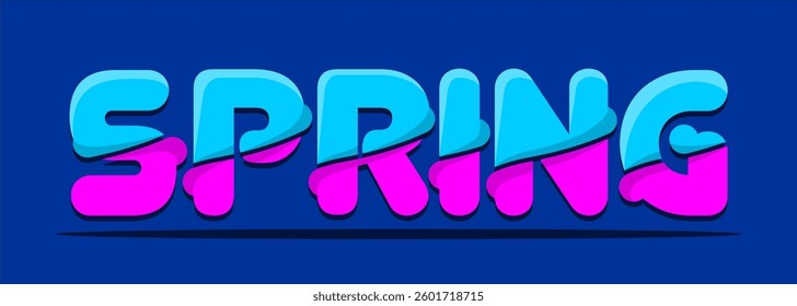 SPRING typography art design illustration