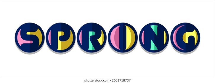 SPRING typography art design illustration
