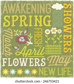 Spring typography design