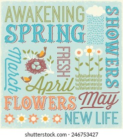 Spring typography design