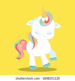 spring unicorn design vector illustration