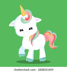 spring unicorn design vector illustration