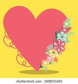 ilustración vectorial del diseño del corazón de unicornio de primavera