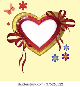 spring valentine in the form of heart