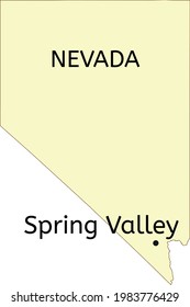 Spring Valley census-designated place location on Nevada state map