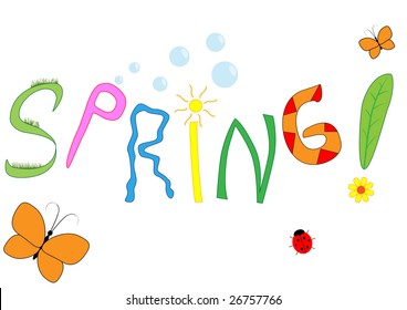 Spring. Vector